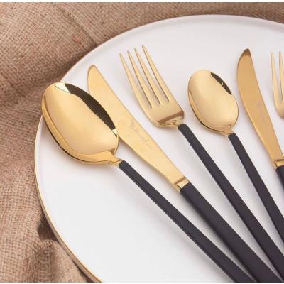 Brondoff Bahama Gold 36 Parça Çatal Kaşık Bıçak Takımı Siyah