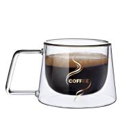 Çift Camlı Katmanlı Çift Cidarlı Coffee Kupa Fincan 200 ml