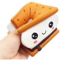 Çikolatalı Sandwich Bisküvi Şekilli Squishy Yumuşak Anahtarlık
