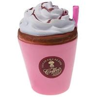 Coffee Cup Pembe Kahve Şekilli Squishy Yumuşak Anahtarlık