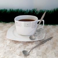 Destino Düz Mat Gümüş İnce Nescafe Kaşık Seti 6 Adet