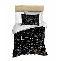 E=mc2 Tasarım Dijital Baskılı Nevresim Takımı Tek Kişilik