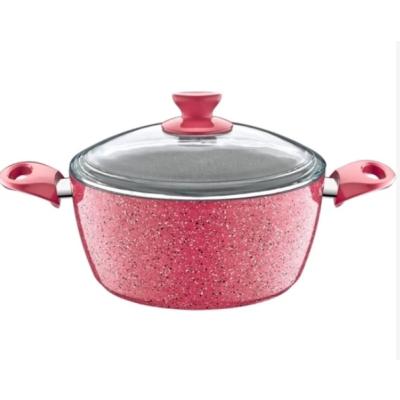 Ece Granit Pembe 20 cm Derin Tencere