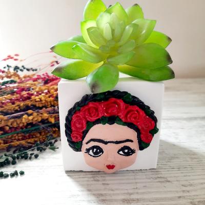 Frida Kare Sukulent Kaktüs Saksısı
