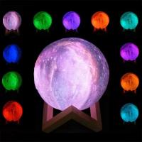 Galaxy Renk Değiştiren Moonlight Dolunay Gece Lambası 15 cm