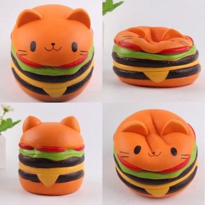 Hamburger Şekilli Squishy Yumuşak Anahtarlık