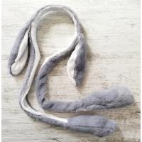 Hareketli Işıklı Tavşan Kulaklı Peluş Taç Gri