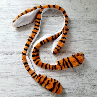 Hareketli Işıklı Tavşan Kulaklı Peluş Taç Leopar Kahverengi