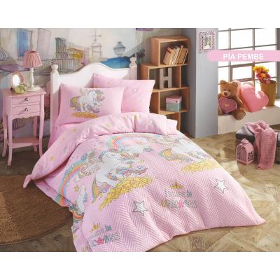 Hobby Dokun Pembe Unicorn Kapitone Nevresim Takımı