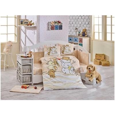Hobby Ranforce Bebek Nevresim Takımı Snowball Bej
