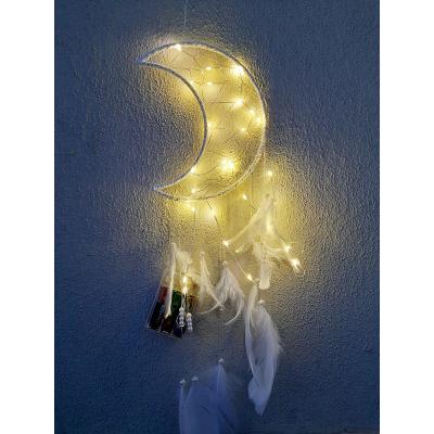 Işıklı Ay Şeklinde Rüya Düş Kapanı Dream Catcher