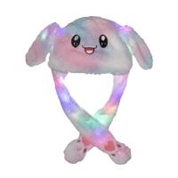 Işıklı Oynar Kulaklı Peluş Kawaii Figürlü Şapka Rainbow Rengarenk