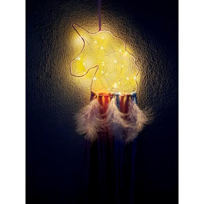 Işıklı Unicorn Şeklinde Düş Kapanı Dream Catcher