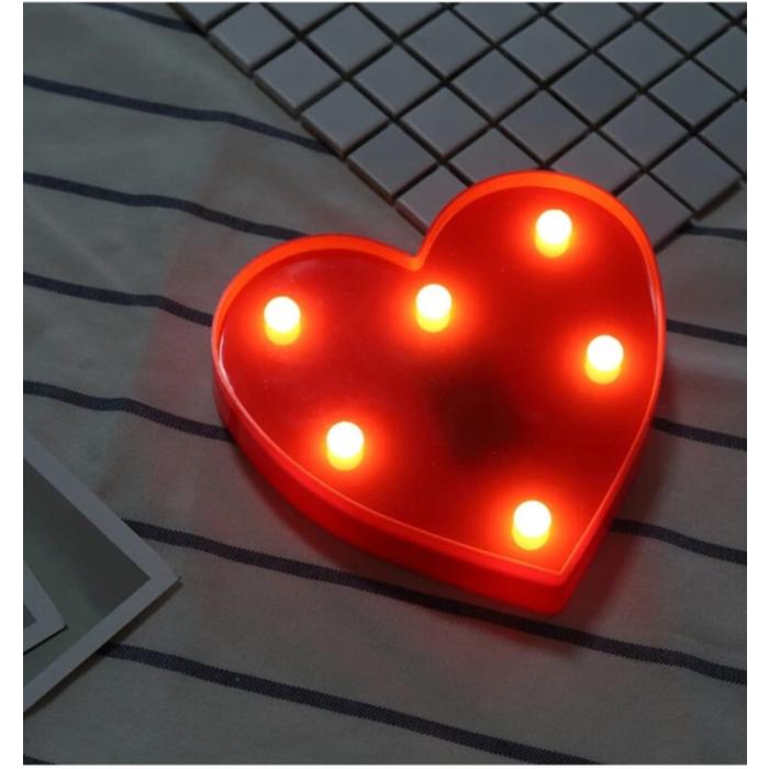Kalp Sekilli Led Isikli Kirmizi Lamba 28 73 Tl Kdv