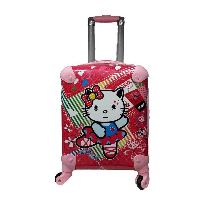 kitty kedi baskili kiz cocuk valizi