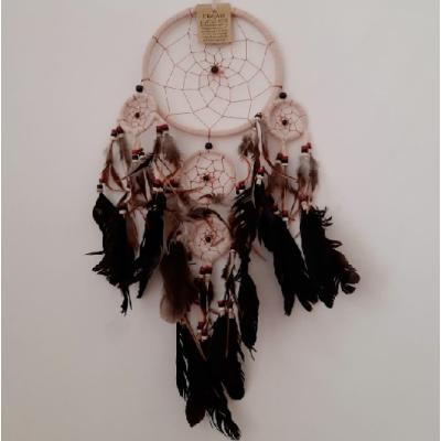 Krem Süet Kuş Tüylü Rüya Düş Kapanı Dream Catcher