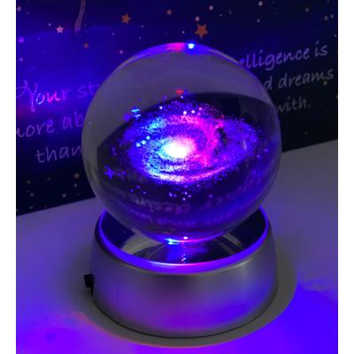 Kristal Samanyolu Galaxy Işıklı Cam Küre