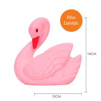 Kuğu Masa Gece Lambası Pembe