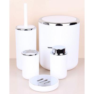 Lisbone Silver Beyaz Beşli Banyo Seti