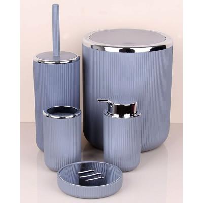 Lisbone Silver Gri Beşli Banyo Seti