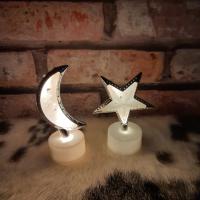 Metal Ay ve Yıldız Mini LED Gece Lambası
