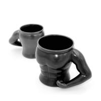 Muscle Mug Kaslı Kupa Bardak Siyah 