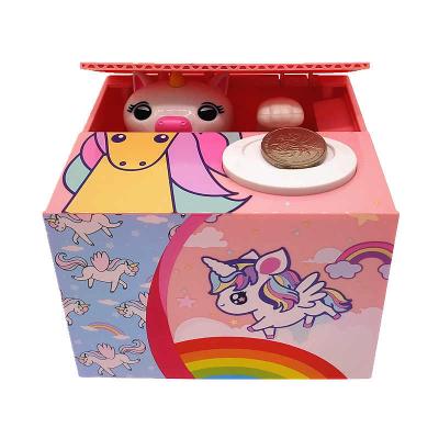 Müzikli Pilli Para Alan Yiyen Tasarım Unicorn Kumbara
