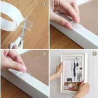 Nano Yıkanabilir Çift Taraflı Silikon Şeffaf Jel Bant 3 Metre x 2 Cm