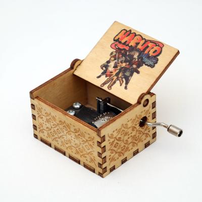 Naruto Manuel Çevirmeli Ahşap İşlemeli Müzik Kutusu 2