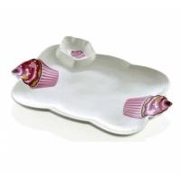 Noble Life Cupcake Sos Bölmeli Servis Tabağı