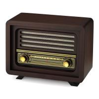 Nostaljik Analog Ahşap Radyo Laleli Model