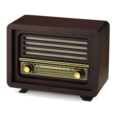 Nostaljik Analog Ahşap Radyo Laleli Model
