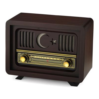 Nostaljik Analog Ahşap Radyo Ayyıldız Model