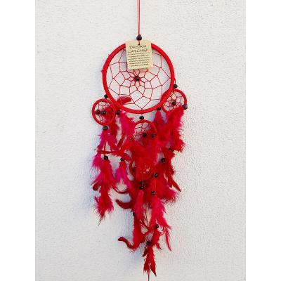 Otantik Rüya Düş Kapanı Kırmızı Dream Catcher