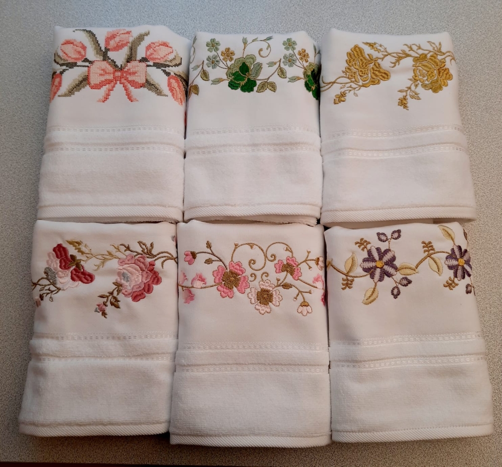 Özdilek Çeyizlik Nakışlı İşlemeli 6 Adet Beyaz El Havlusu Seti Fiyatı