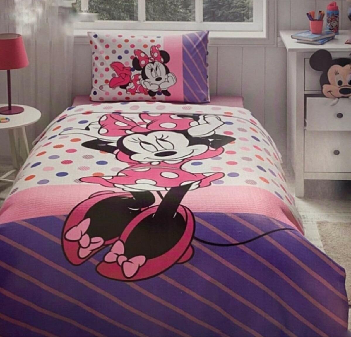 Özdilek Minnie Mouse Trend Lisanslı Tek Kişilik Kapitone Çocuk Yatak