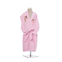 Özdilek Niloya Heart Lisanslı Çocuk Havlu Bornoz Seti Pembe 5-6 Yaş