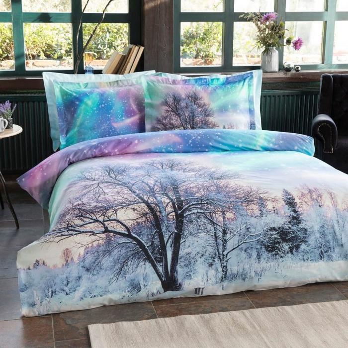 Ozdilek Northern Lights Yilbasi Ozel Cift Kisilik Nevresim Takimi Netavantaj