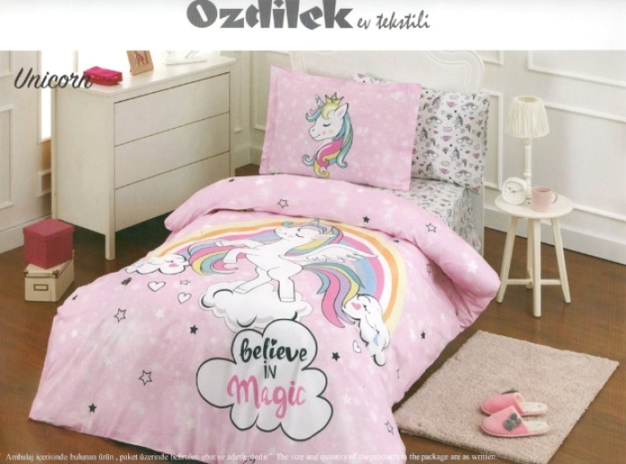 Ozdilek Unicorn Pembe Tek Kisilik Nevresim Takimi 151 69 Tl Kdv