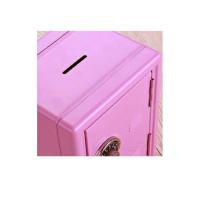 Para Kasa Şeklinde Metal Kilitli Kumbara Pembe