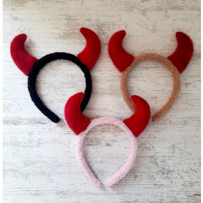 Peluş Şeytan Tacı Boynuzlu Taç