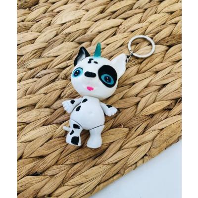 Poopsie Unicorn Köpek Işıklı Çanta Süsü Anahtarlık 9cm Beyaz