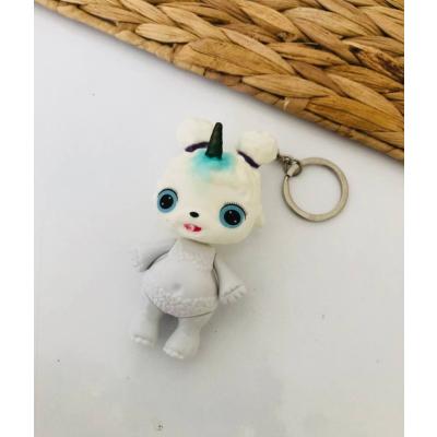 Poopsie Unicorn Kuzu Işıklı Çanta Süsü Anahtarlık 9cm Beyaz