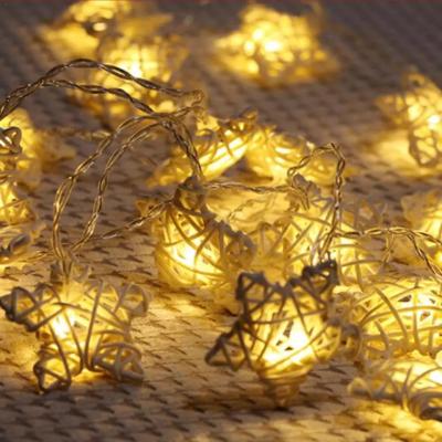 Rattan Yıldız Led Işık Beyaz