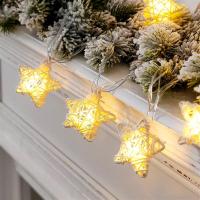 Rattan Yıldız Led Işık Beyaz