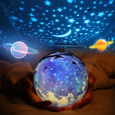 Satürn ve Gezegenler Projeksiyon Gece Lambası Işık