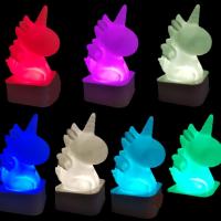 Sese Duyarlı Silikon Unicorn Renk Değiştiren LED Işık Gece Lambası