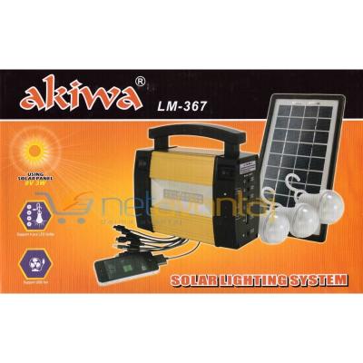 Solar Şarjlı Kamp Lambası Seti Powerbank Kit 9V 3W
