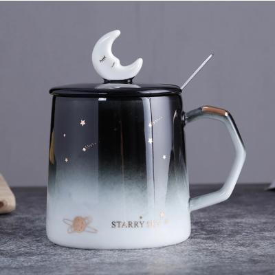 Starry Sky Ay Kapaklı Kupa Saturn Model