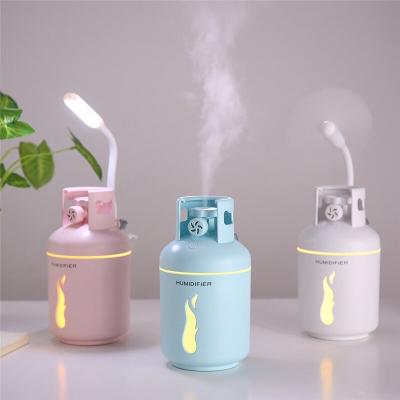 Tüp Şeklinde Hava Nemlendirici - Mini Fan + Led Lambalı Set